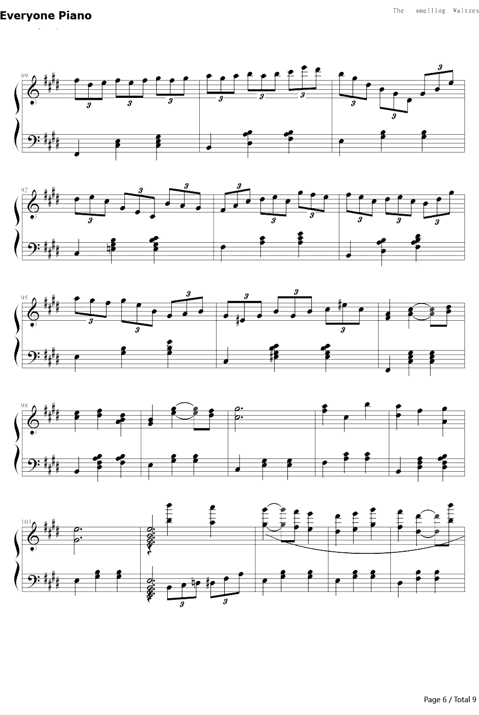 白十字的欢笑钢琴谱-新年圆舞曲6