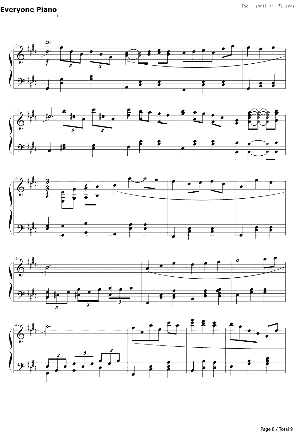 白十字的欢笑钢琴谱-新年圆舞曲8