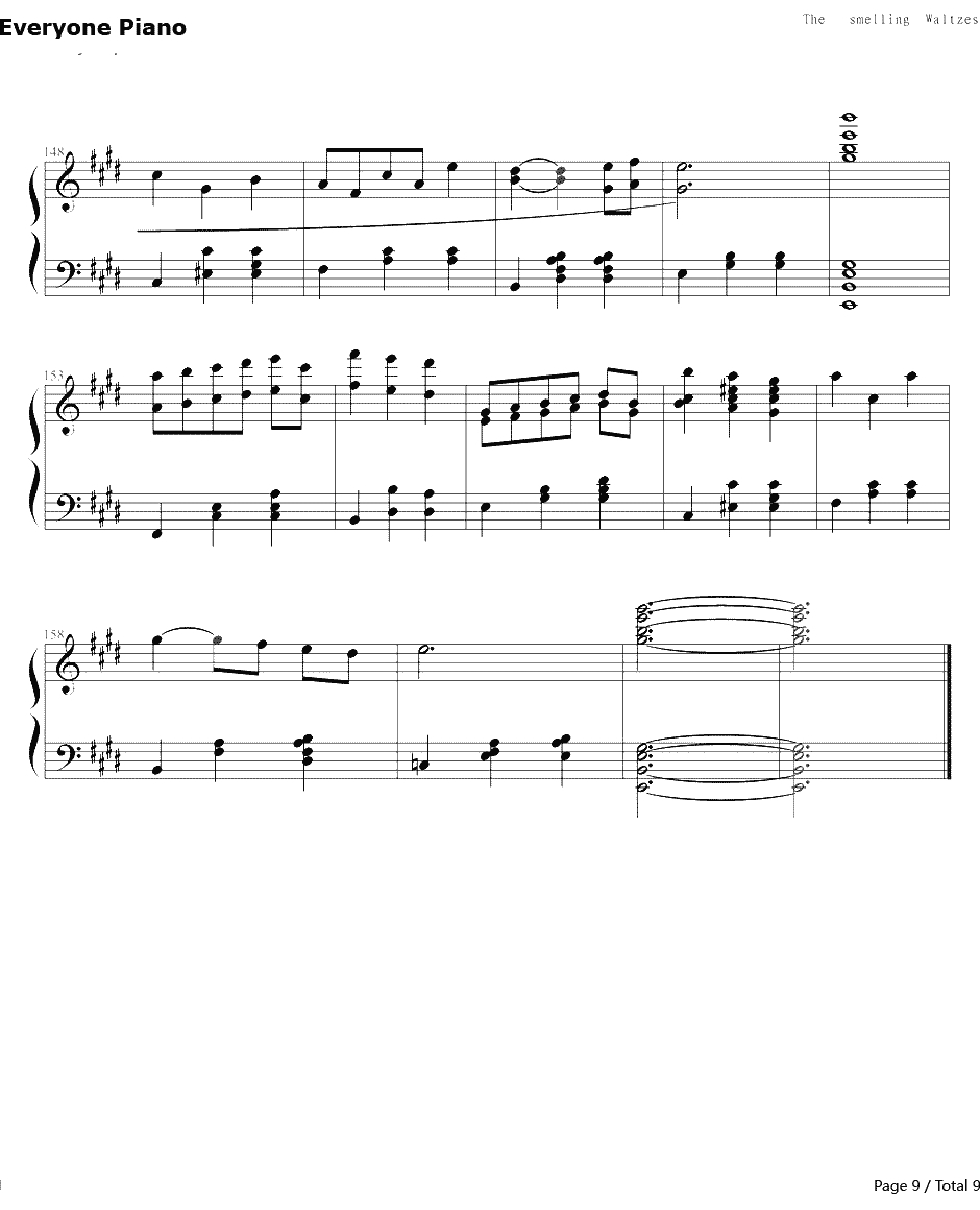 白十字的欢笑钢琴谱-新年圆舞曲9