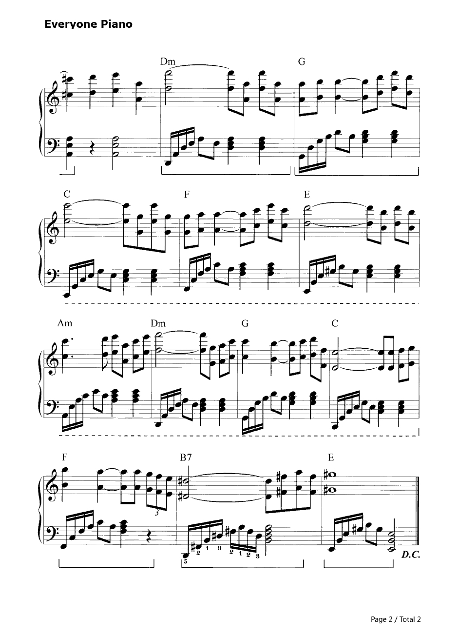 爱情的故事（Love Story）钢琴谱-Andy Williams2