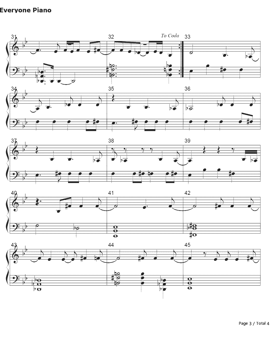 In The End钢琴谱-林肯公园Linkin Park-降B调版3