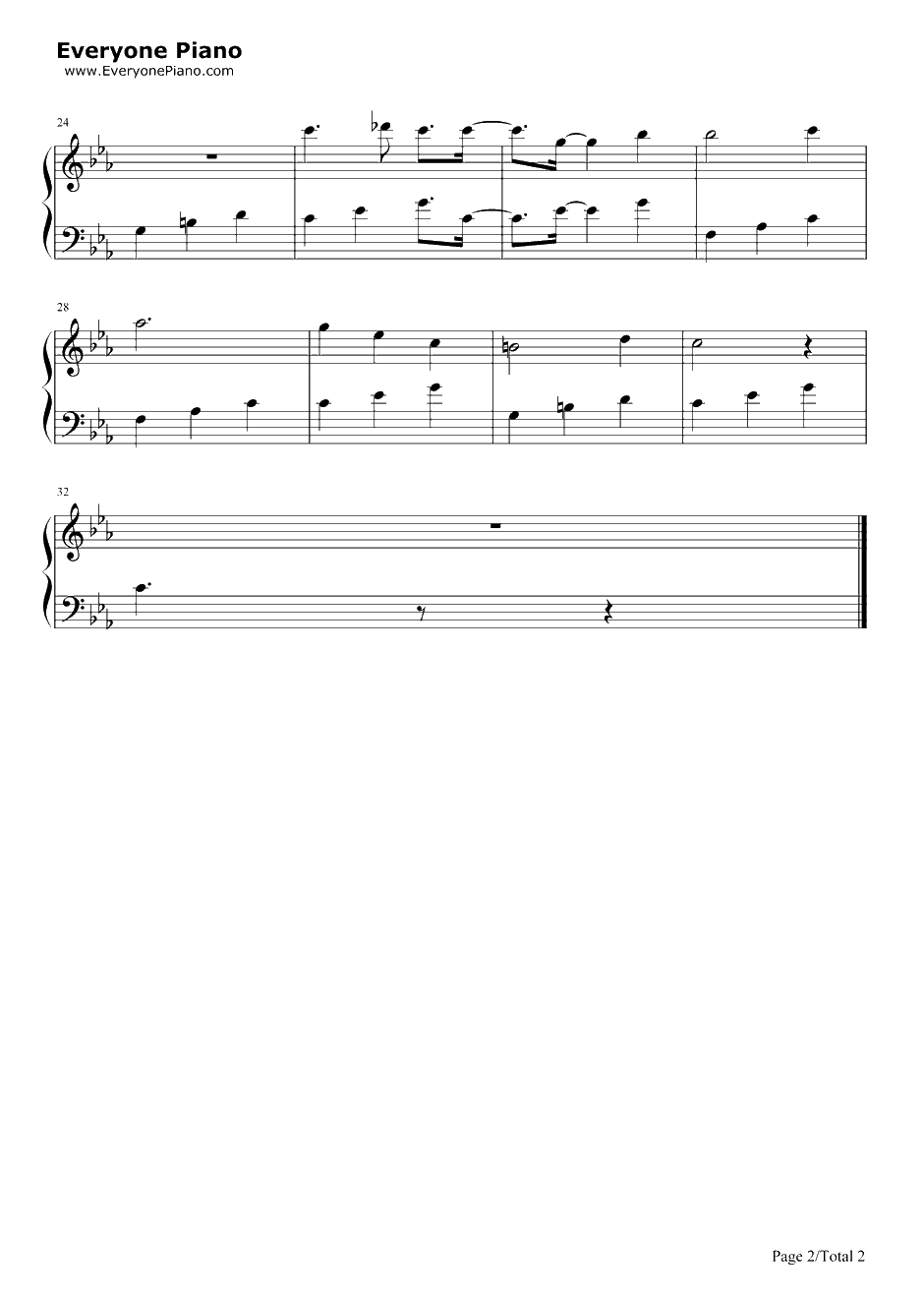 爱情的条件钢琴谱-爱情的条件主题曲2