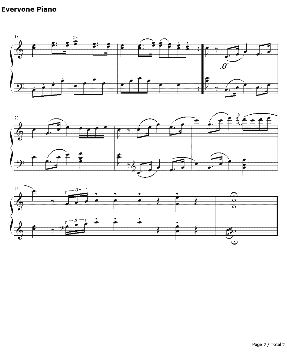咏叹调钢琴谱-莫扎特Mozart2
