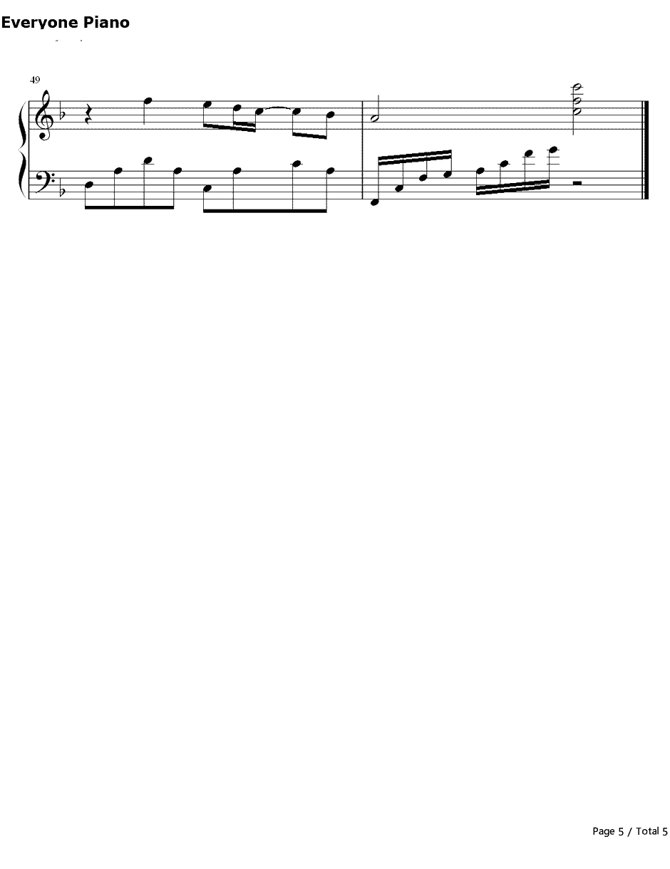 你比从前快乐钢琴谱-周杰伦5