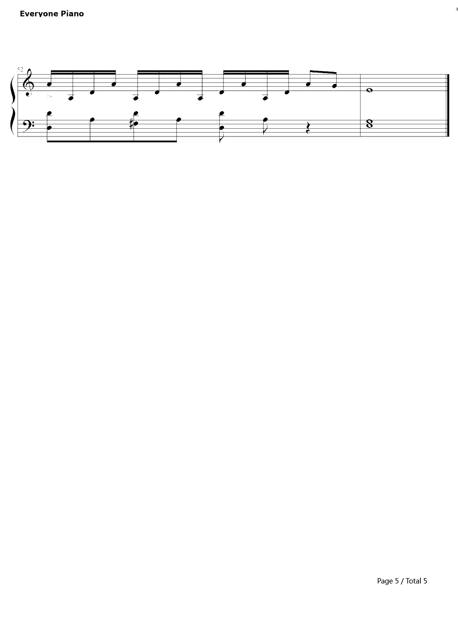 天使爱美丽钢琴谱-Yann Tiersen5