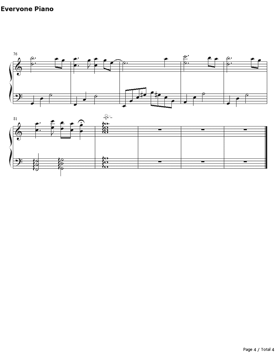迷梦之恋钢琴谱-小兴-简单又很好听的钢琴曲4