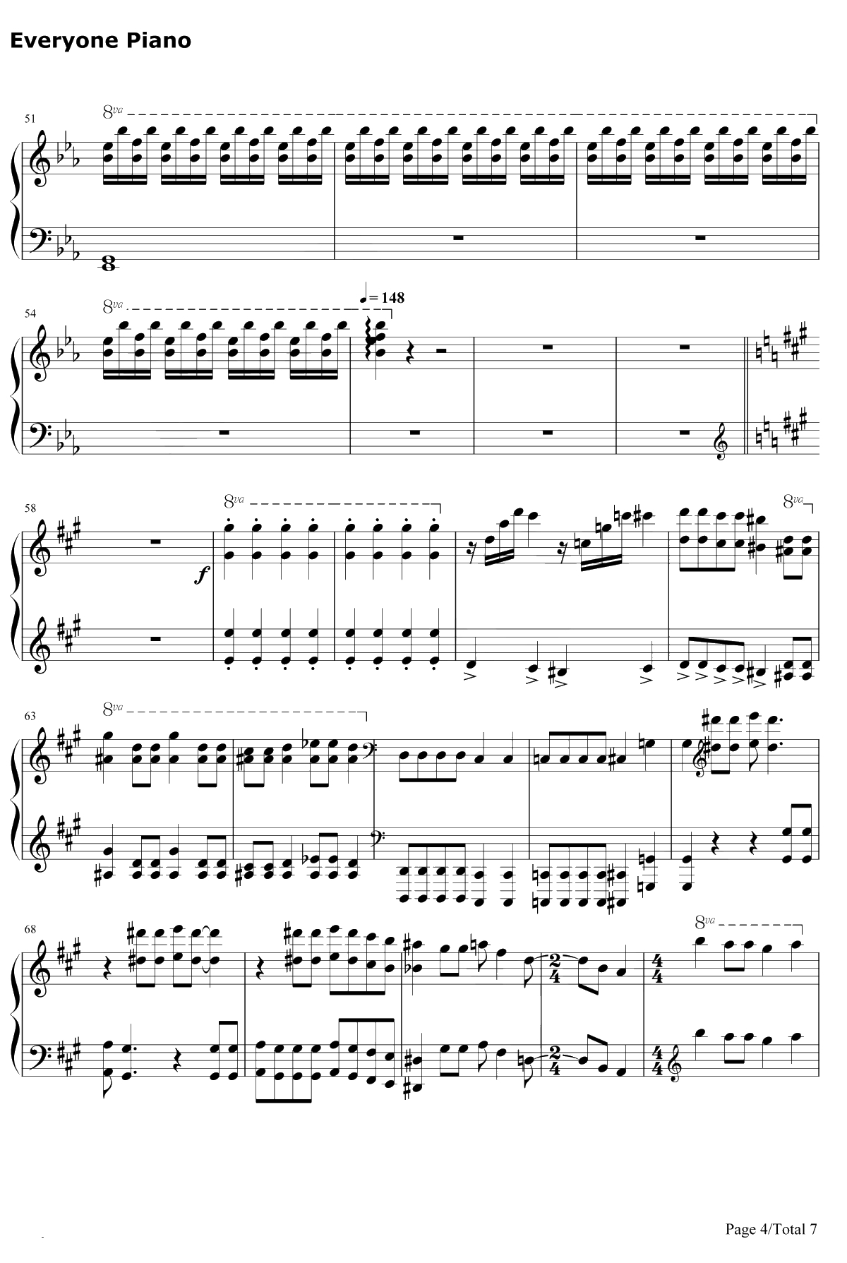 Bohemian Rhapsody钢琴谱-马克西姆-完美版-波希米亚狂想曲4