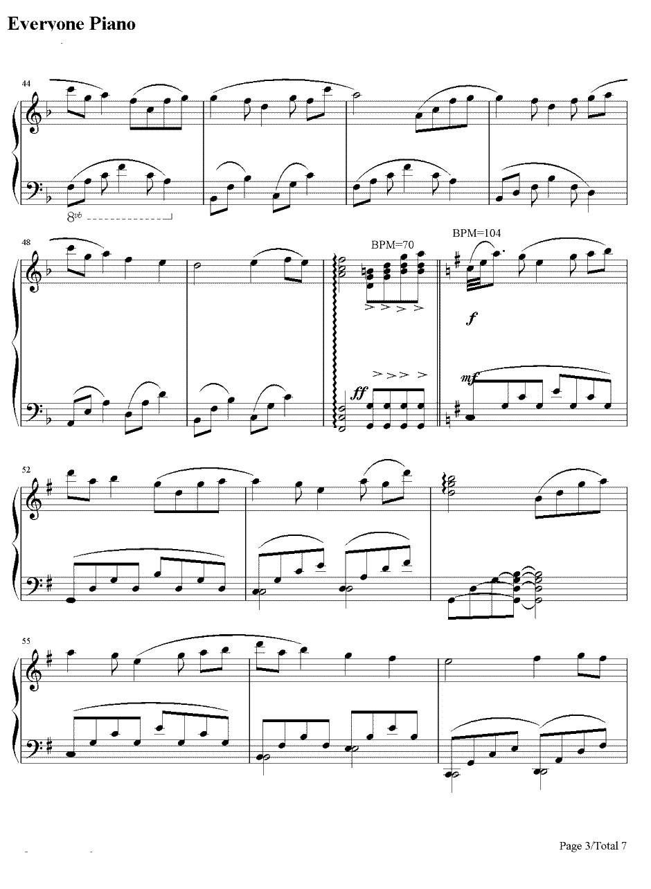小小的手心完整版钢琴谱-麻枝准-CLANNAD插曲3