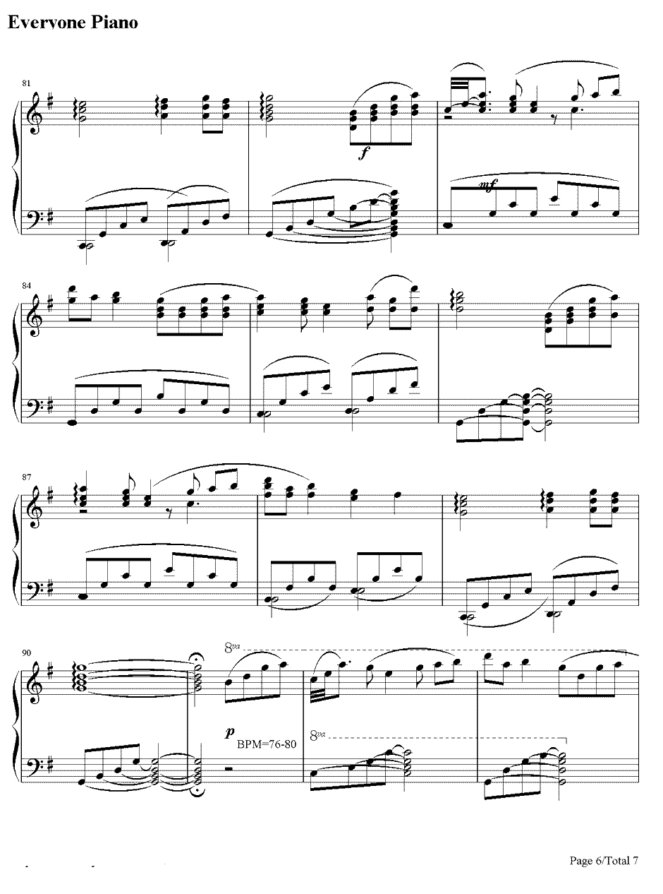 小小的手心完整版钢琴谱-麻枝准-CLANNAD插曲6