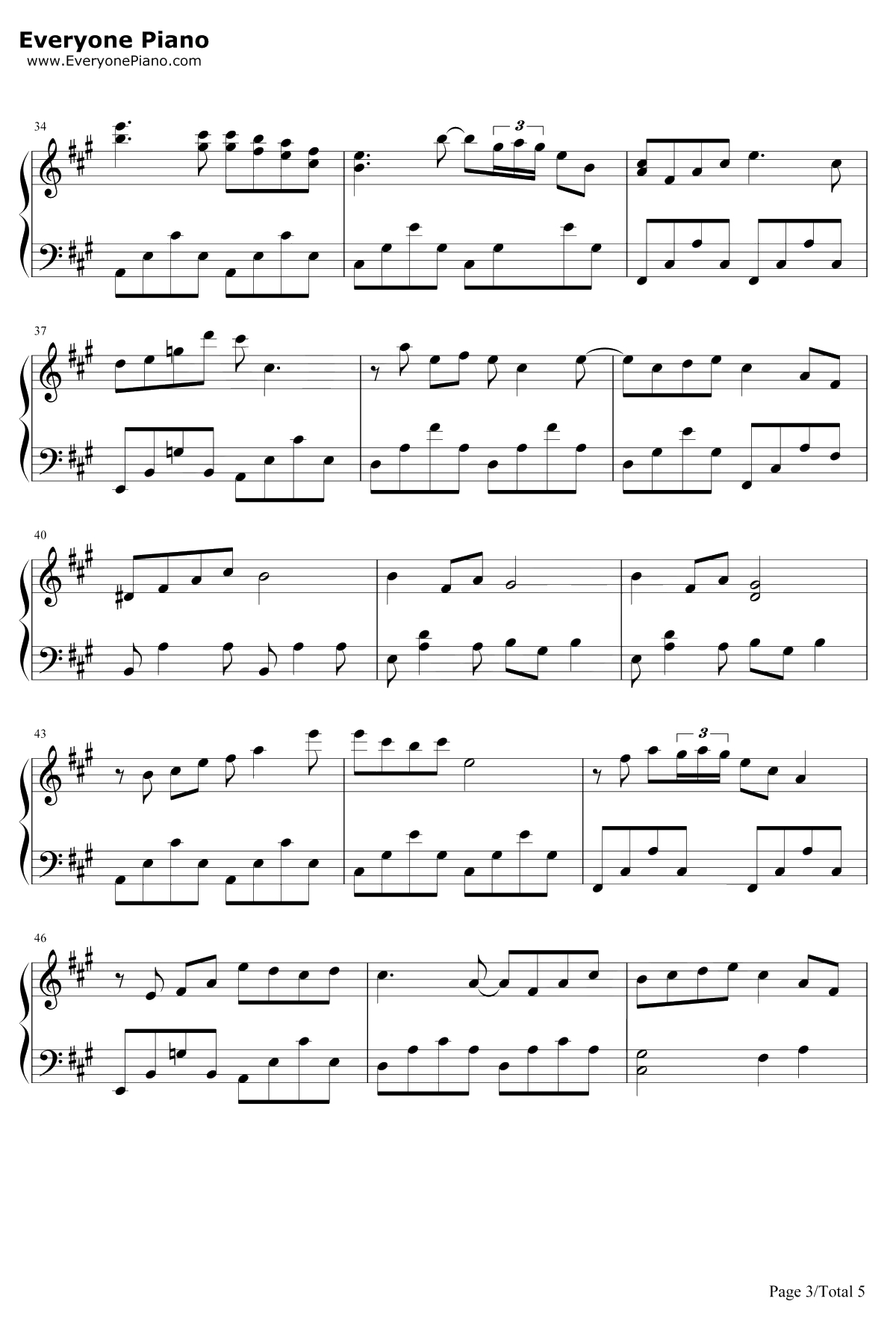 Verdurous Mountains钢琴谱-渡边雅二-青山绿野3