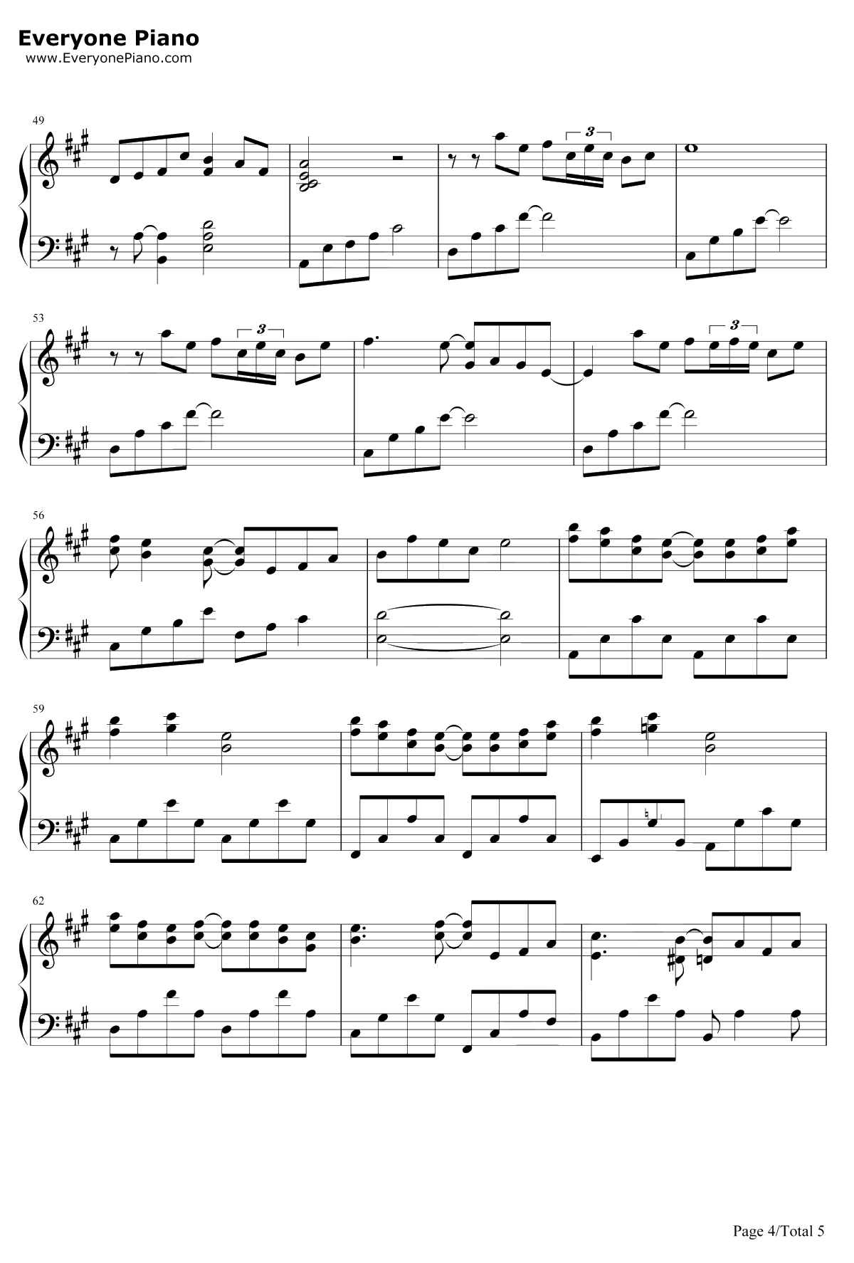 Verdurous Mountains钢琴谱-渡边雅二-青山绿野4