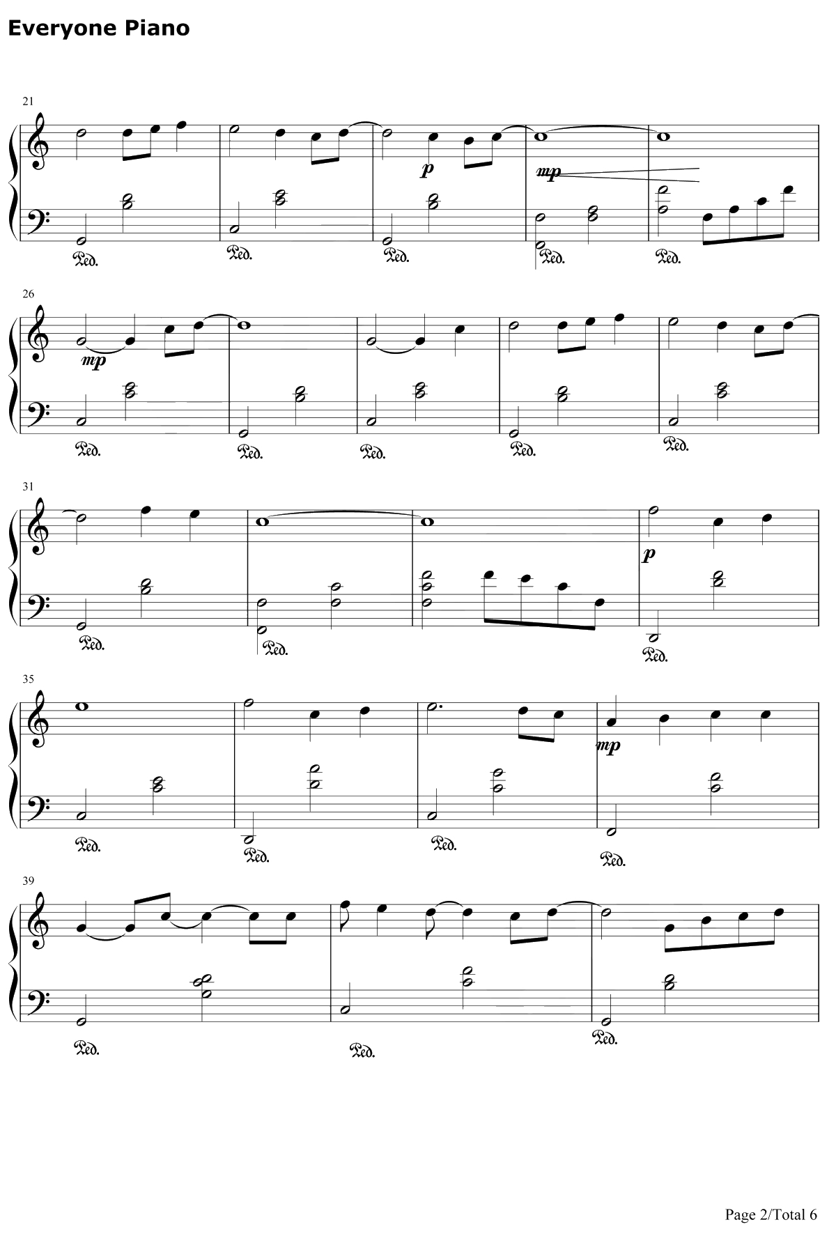 小小的手心简单版钢琴谱-麻枝准-CLANNAD2