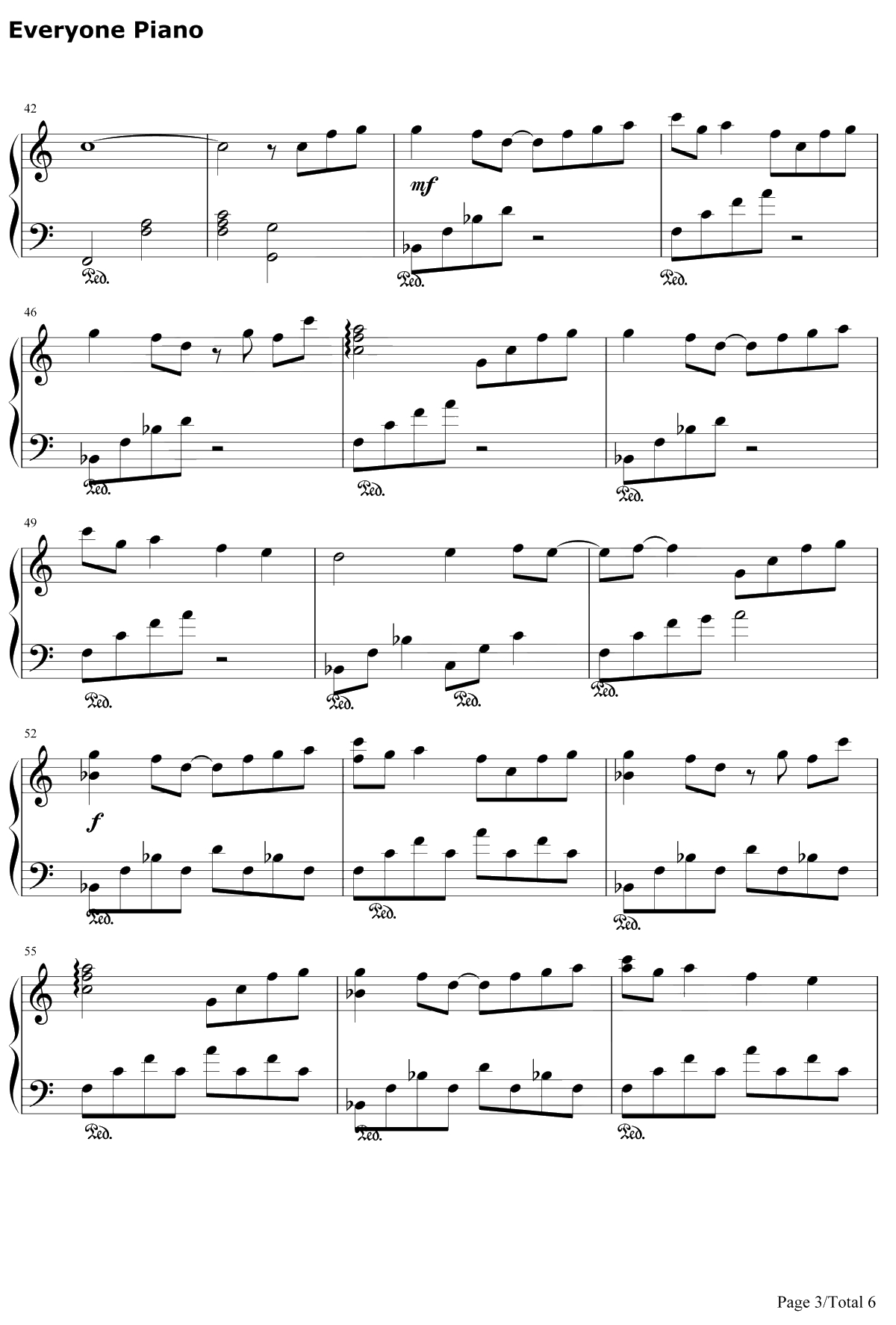 小小的手心简单版钢琴谱-麻枝准-CLANNAD3