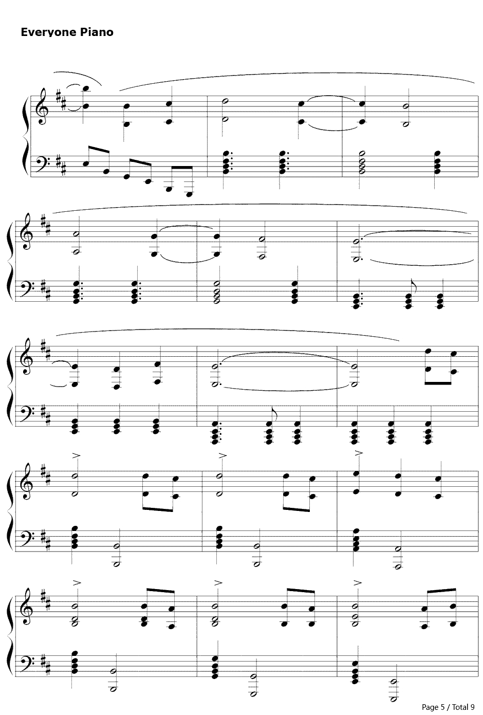 上古卷轴5：天际主题曲钢琴谱-Jeremy Soule5