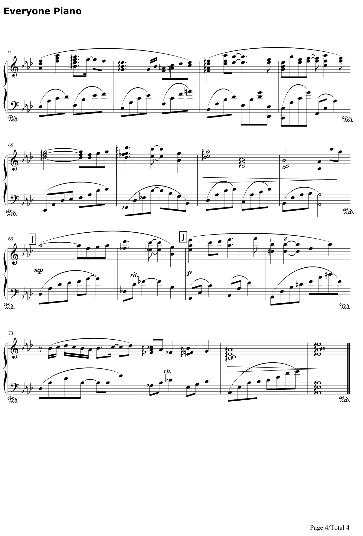 微笑的起点钢琴谱-范玮琪/张韶涵/郭静4