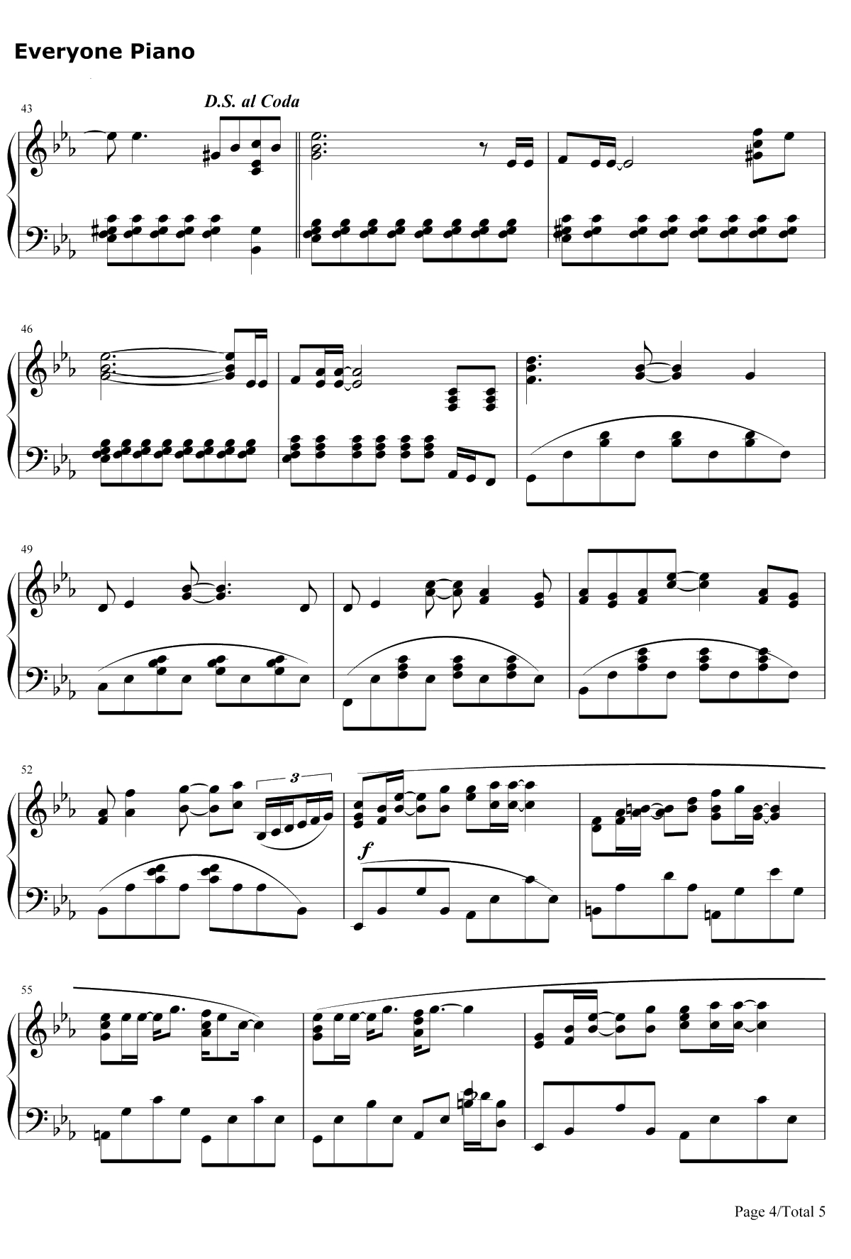 Say Yes钢琴谱-李代沫-电影101次求婚主题曲4