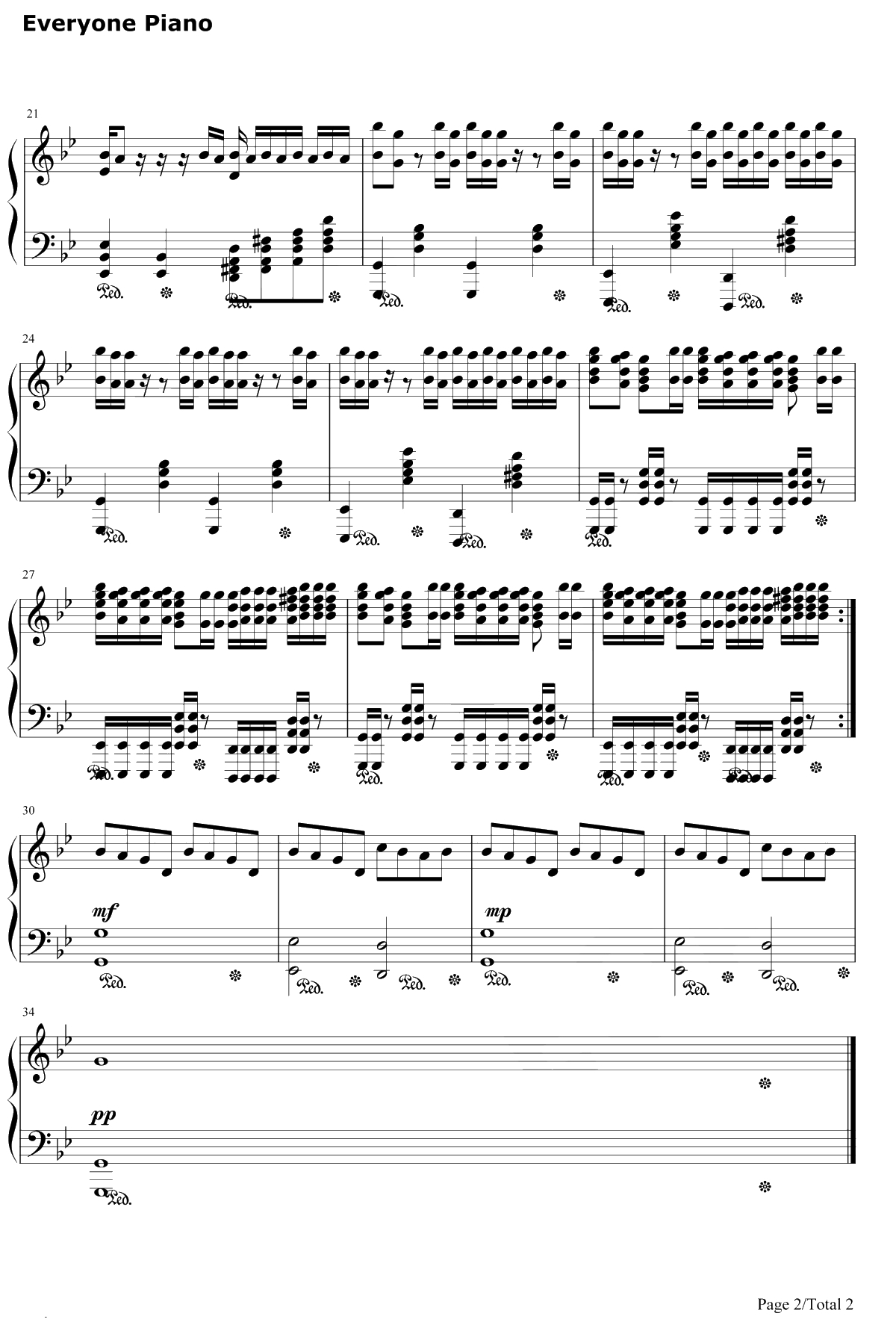 梦之安魂曲钢琴谱-Clint Mansell2