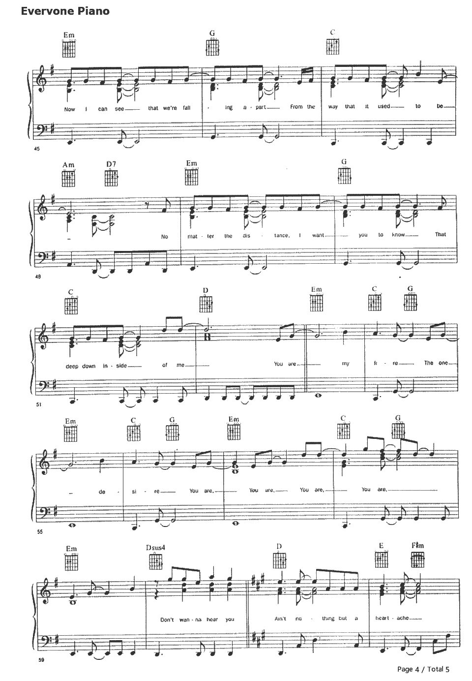 I Want It That Way钢琴谱-后街男孩Backstreet Boys4