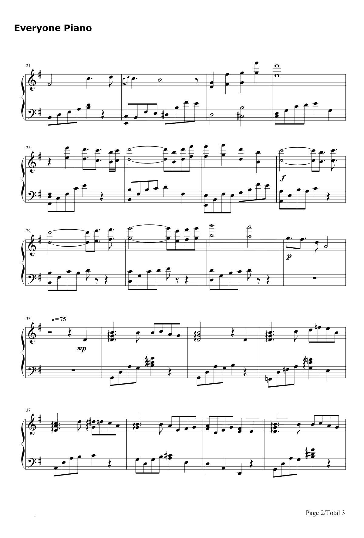 日和のテーマ钢琴谱-Blue Drops-天降之物剧场版插曲2