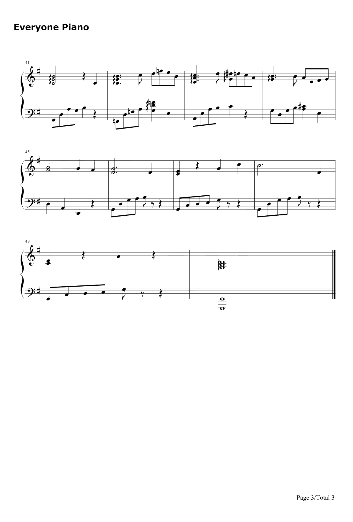 日和のテーマ钢琴谱-Blue Drops-天降之物剧场版插曲3