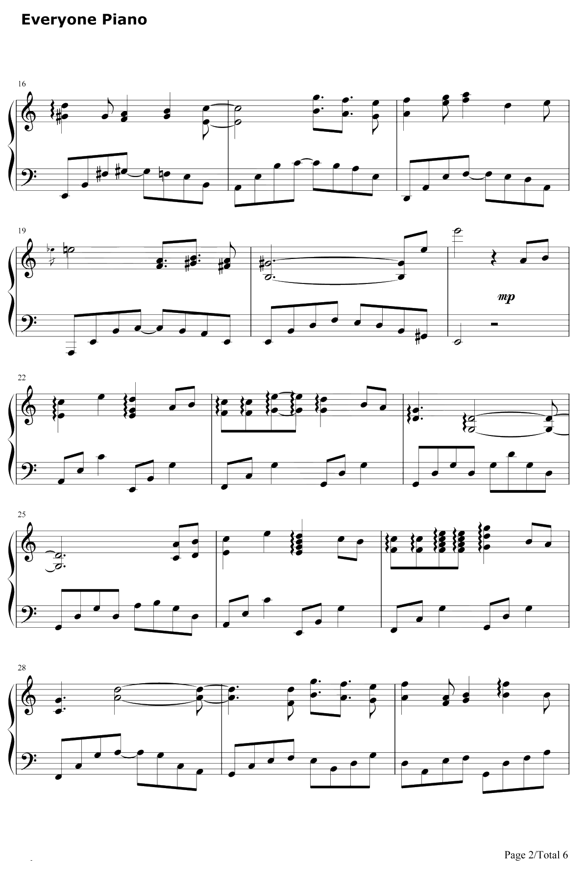 守候钢琴谱-徐冥蕾心然-新绝代双骄3主题曲2