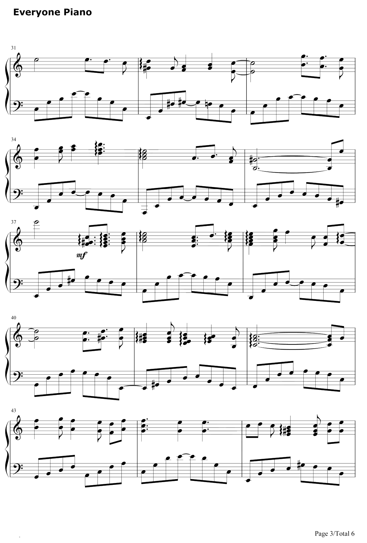 守候钢琴谱-徐冥蕾心然-新绝代双骄3主题曲3