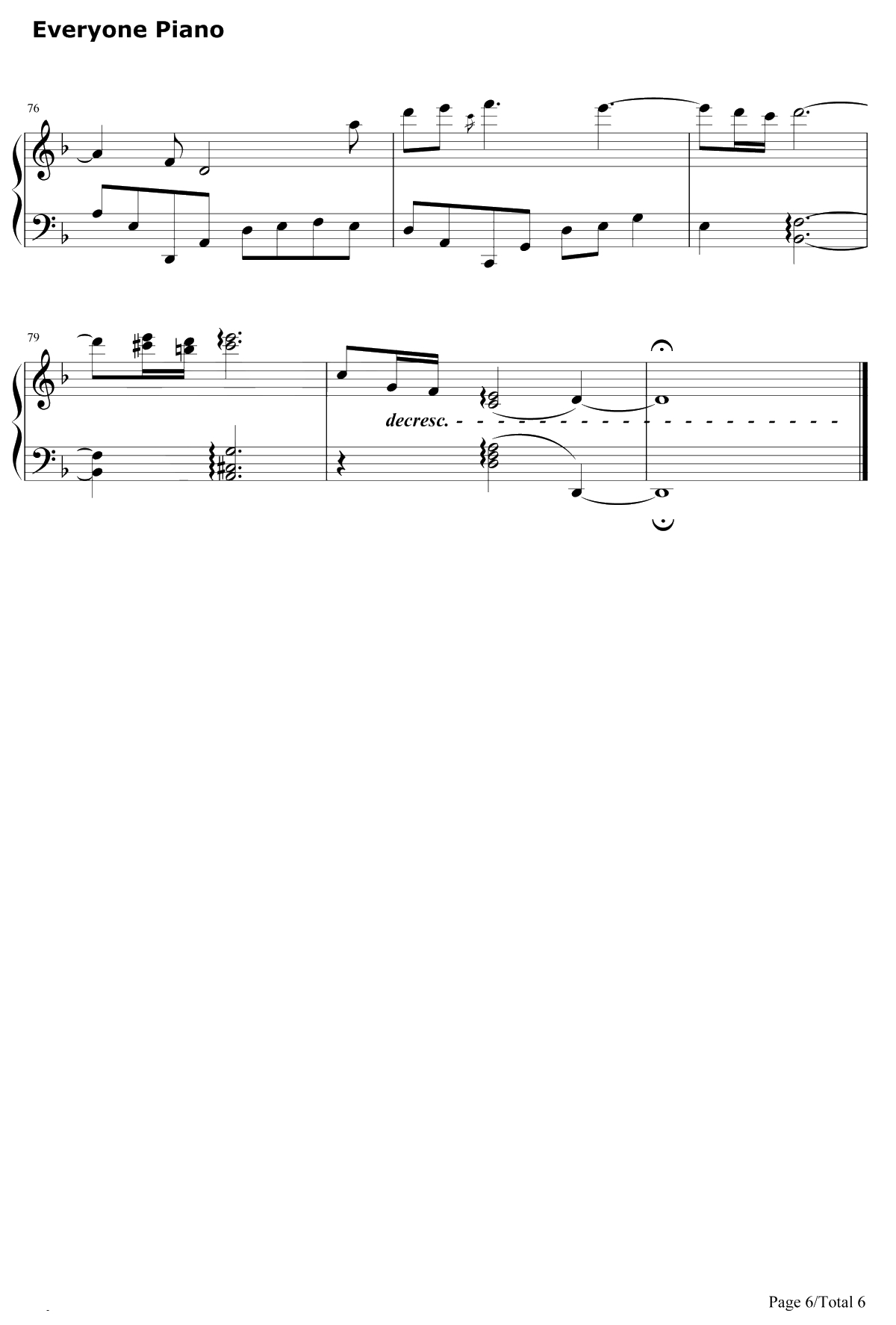 守候钢琴谱-徐冥蕾心然-新绝代双骄3主题曲6