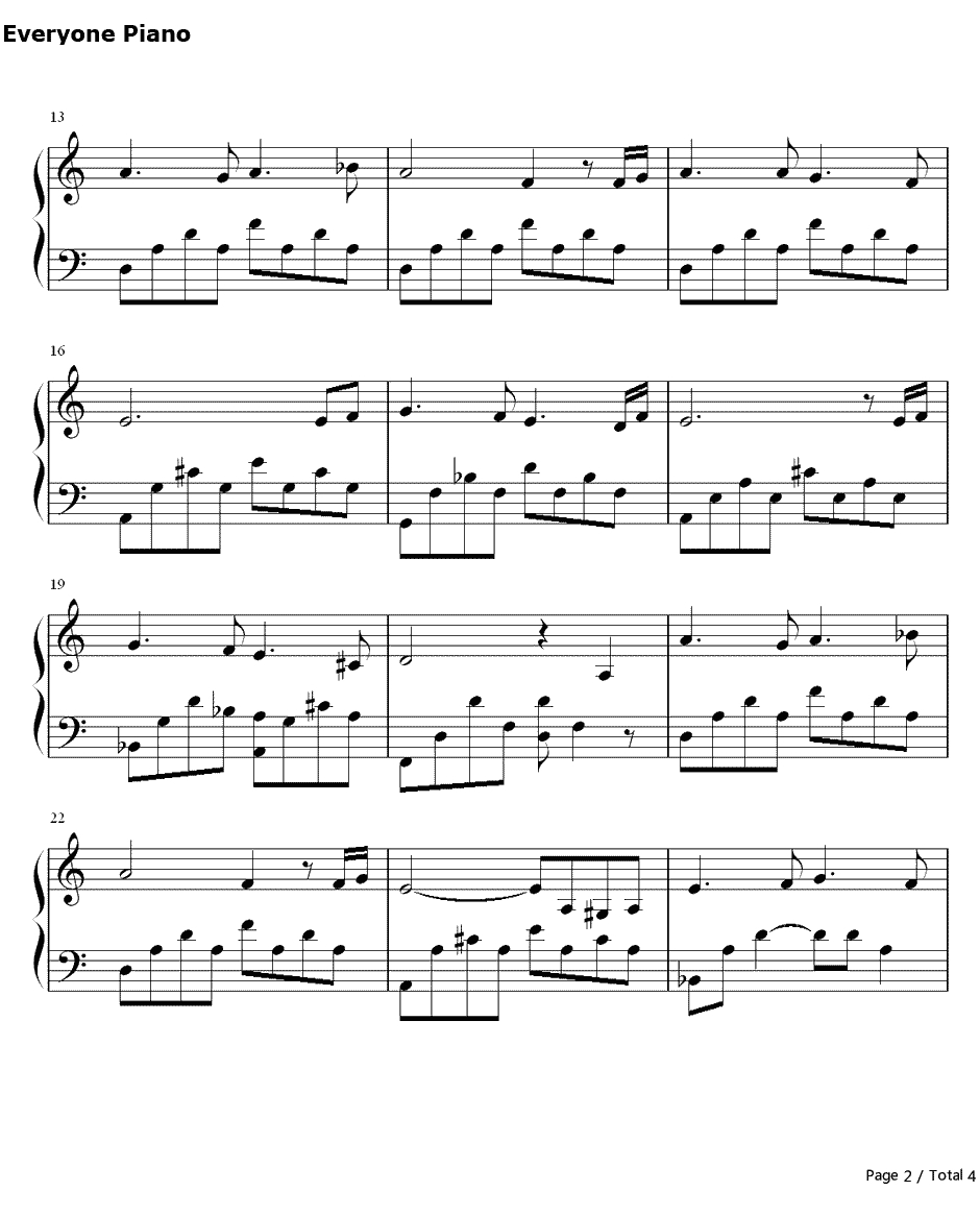 以父之名钢琴谱-周杰伦2