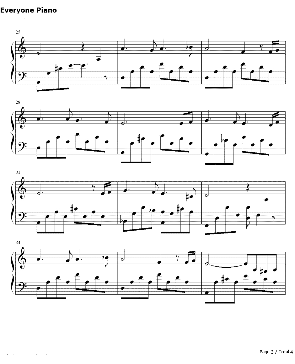 以父之名钢琴谱-周杰伦3