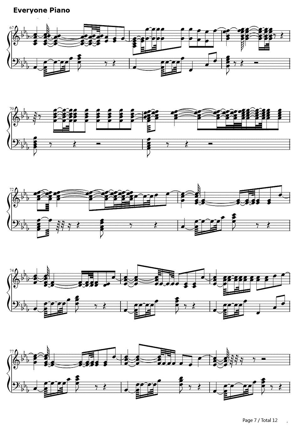 Mirrors钢琴谱-贾斯汀·汀布莱克JustinTimberlake-天王贾斯汀2013最新单曲7