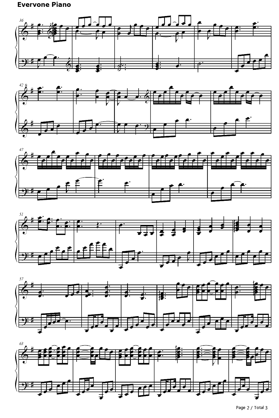 Piano UC钢琴谱-泽野弘之-NO.32