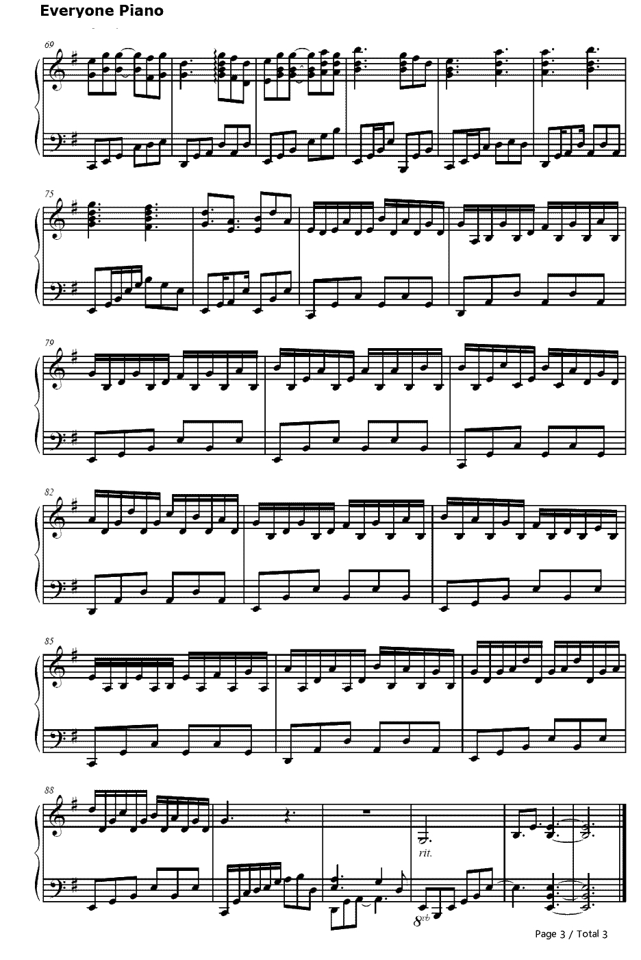 Piano UC钢琴谱-泽野弘之-NO.33