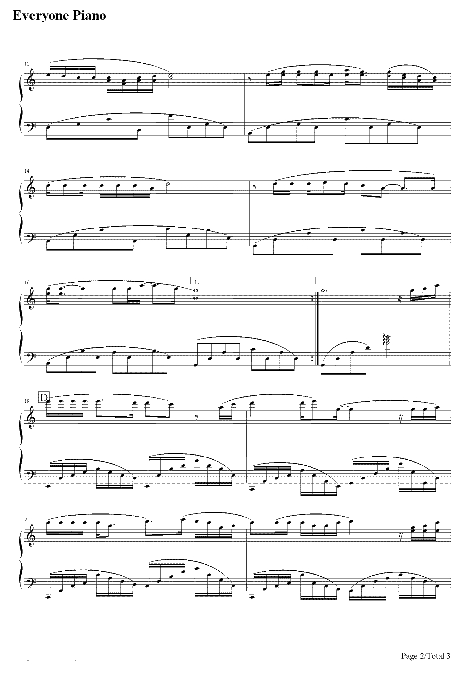 一万个理由钢琴谱-郑源2