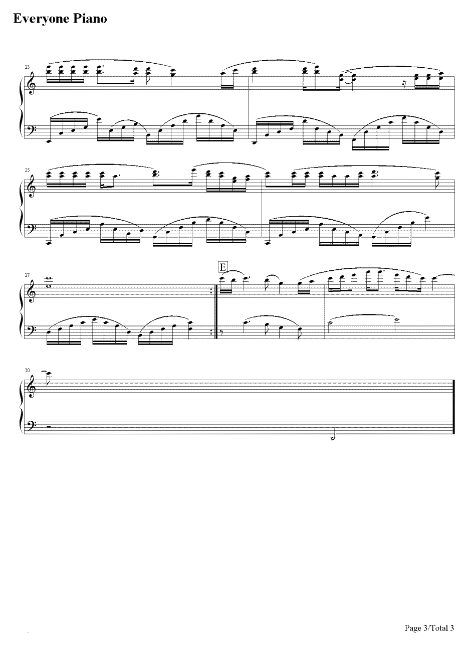 一万个理由钢琴谱-郑源3