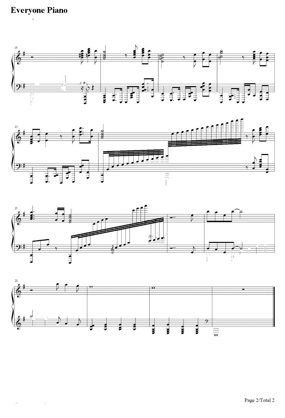 牵绊钢琴谱-董贞-《仙剑奇侠传五前传》2