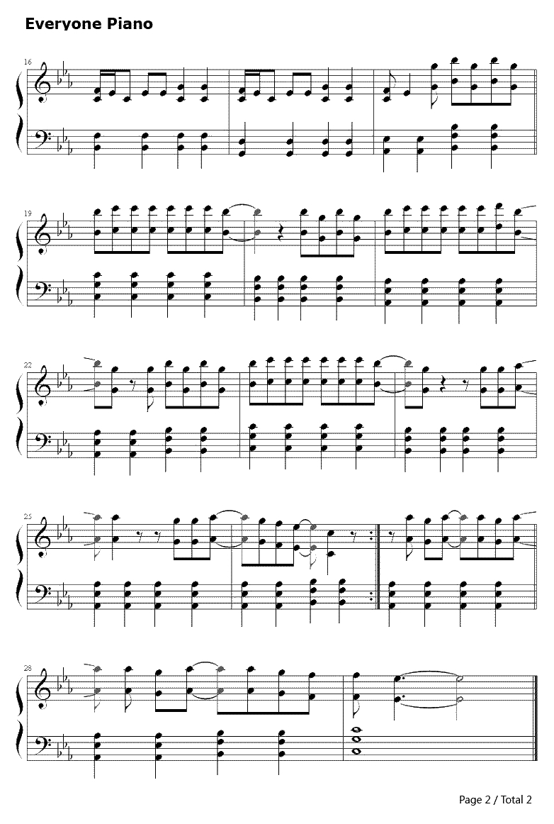 Rolling in the deep钢琴谱-Adele2