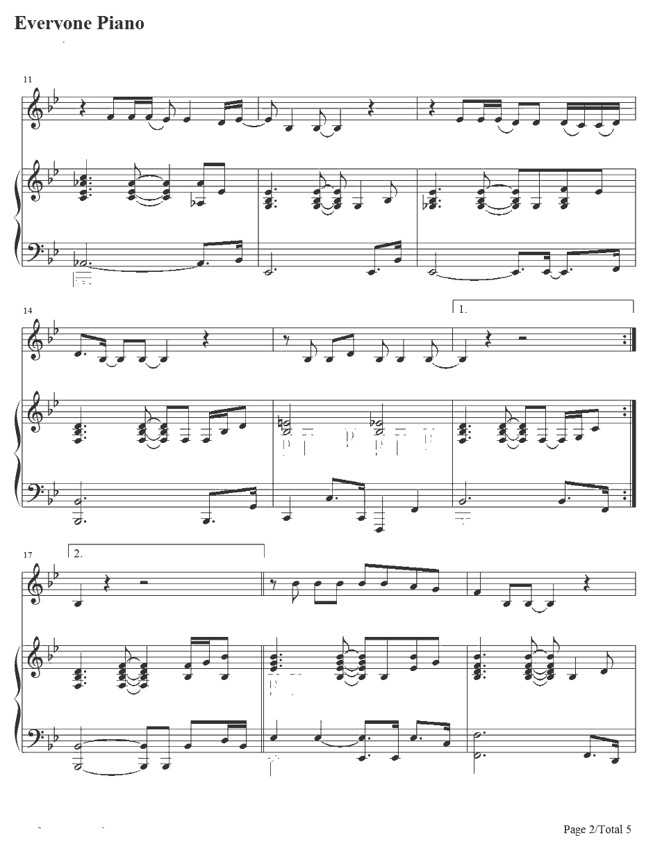 make you feel my love钢琴谱-Adele2
