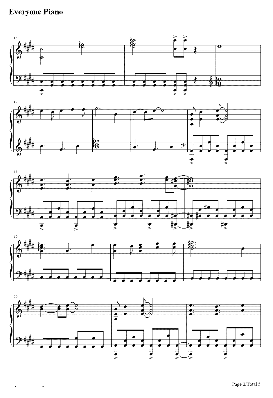 INNOCENCE钢琴谱-蓝井艾露-刀剑神域OP22