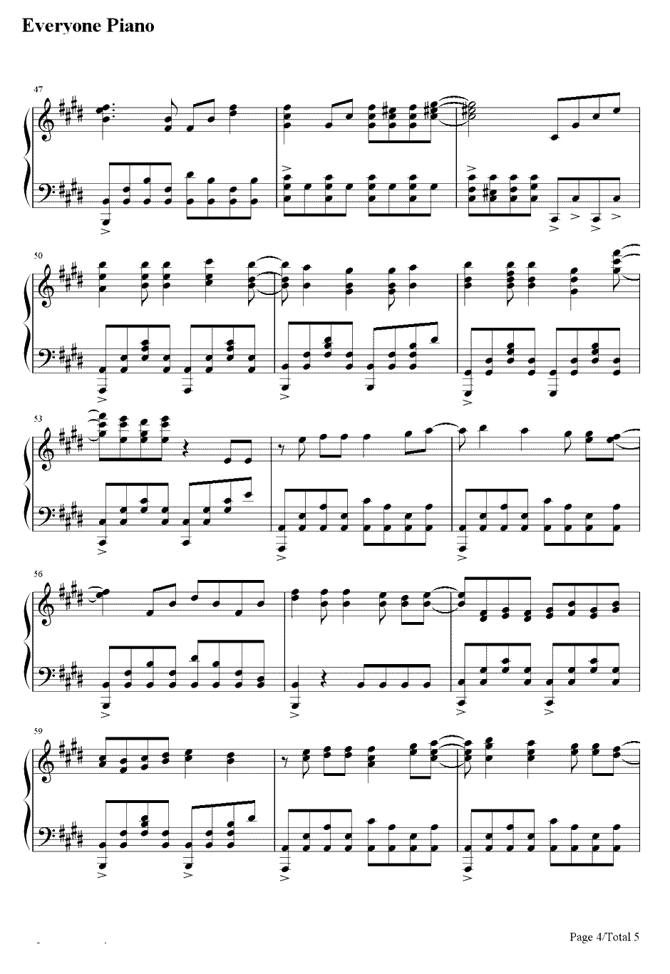 INNOCENCE钢琴谱-蓝井艾露-刀剑神域OP24