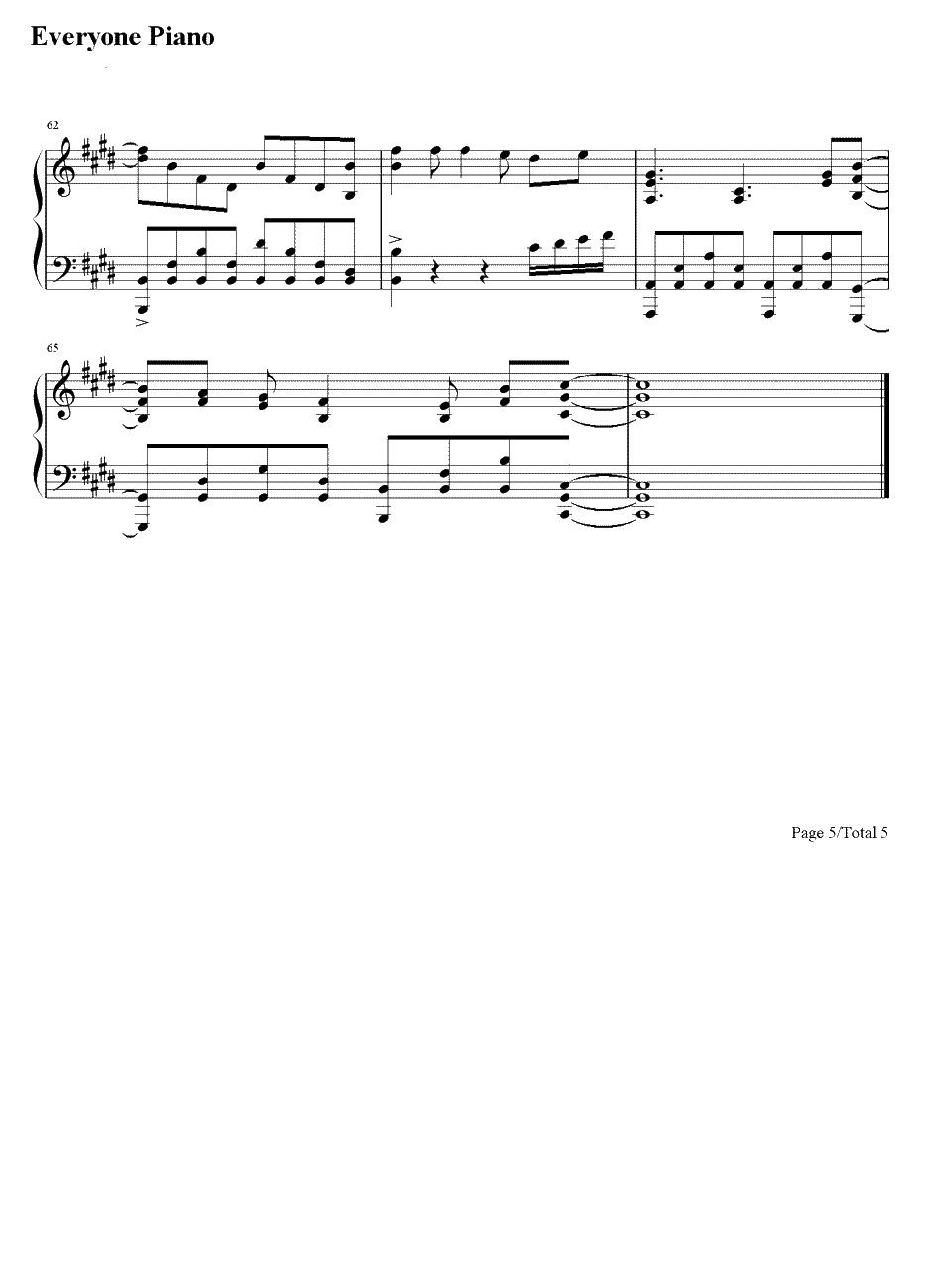 INNOCENCE钢琴谱-蓝井艾露-刀剑神域OP25