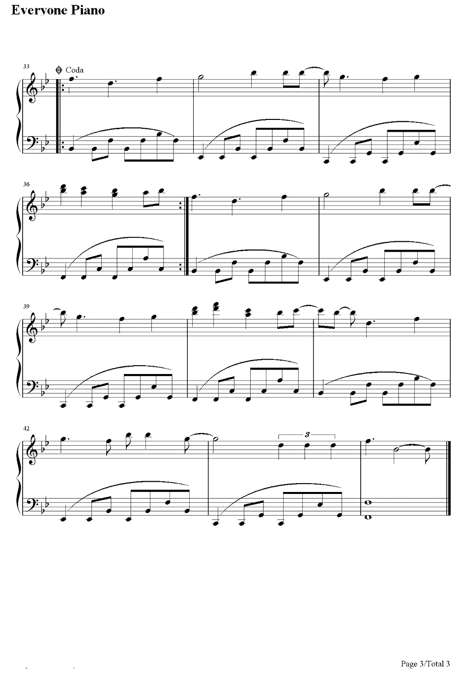 Somewhere In Brooklyn钢琴谱-Bruno Mars3