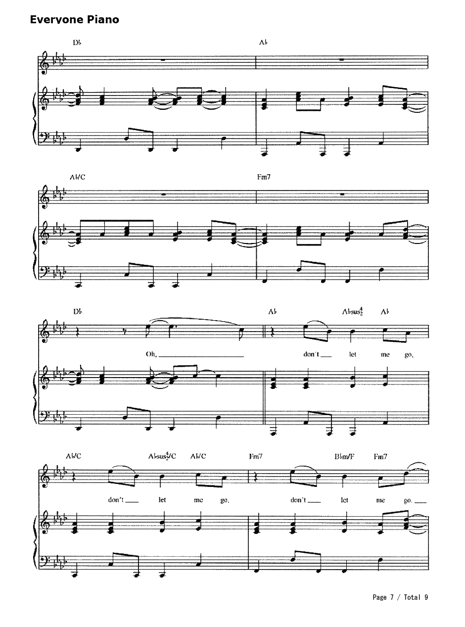 Never Say Never钢琴谱-The Fray-《吸血鬼日记》插曲7