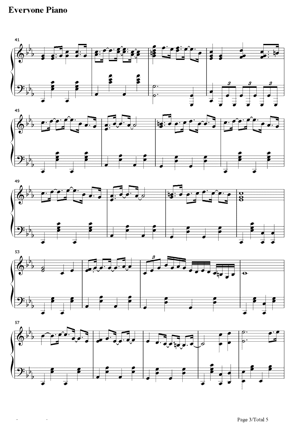 如果我是陈奕迅钢琴谱-MR3