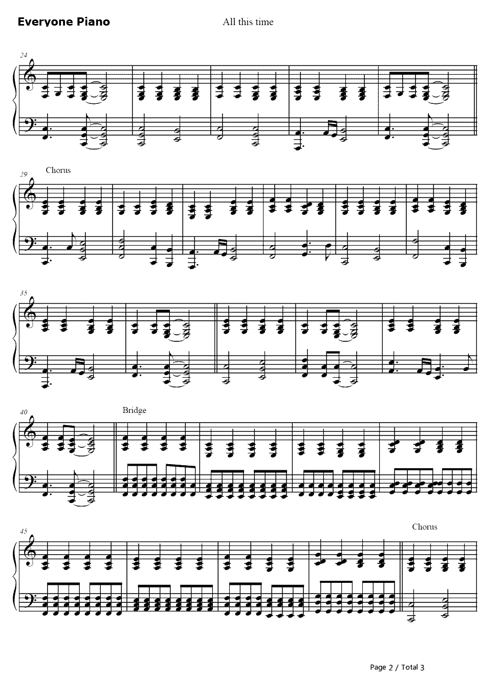 All This Time伴奏钢琴谱-One Republic2