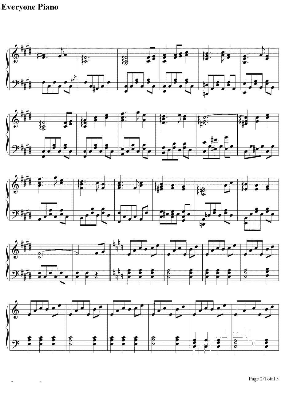 废狱摇篮曲钢琴谱-廃狱ララバイ-东方地灵殿第五关道中BGM2