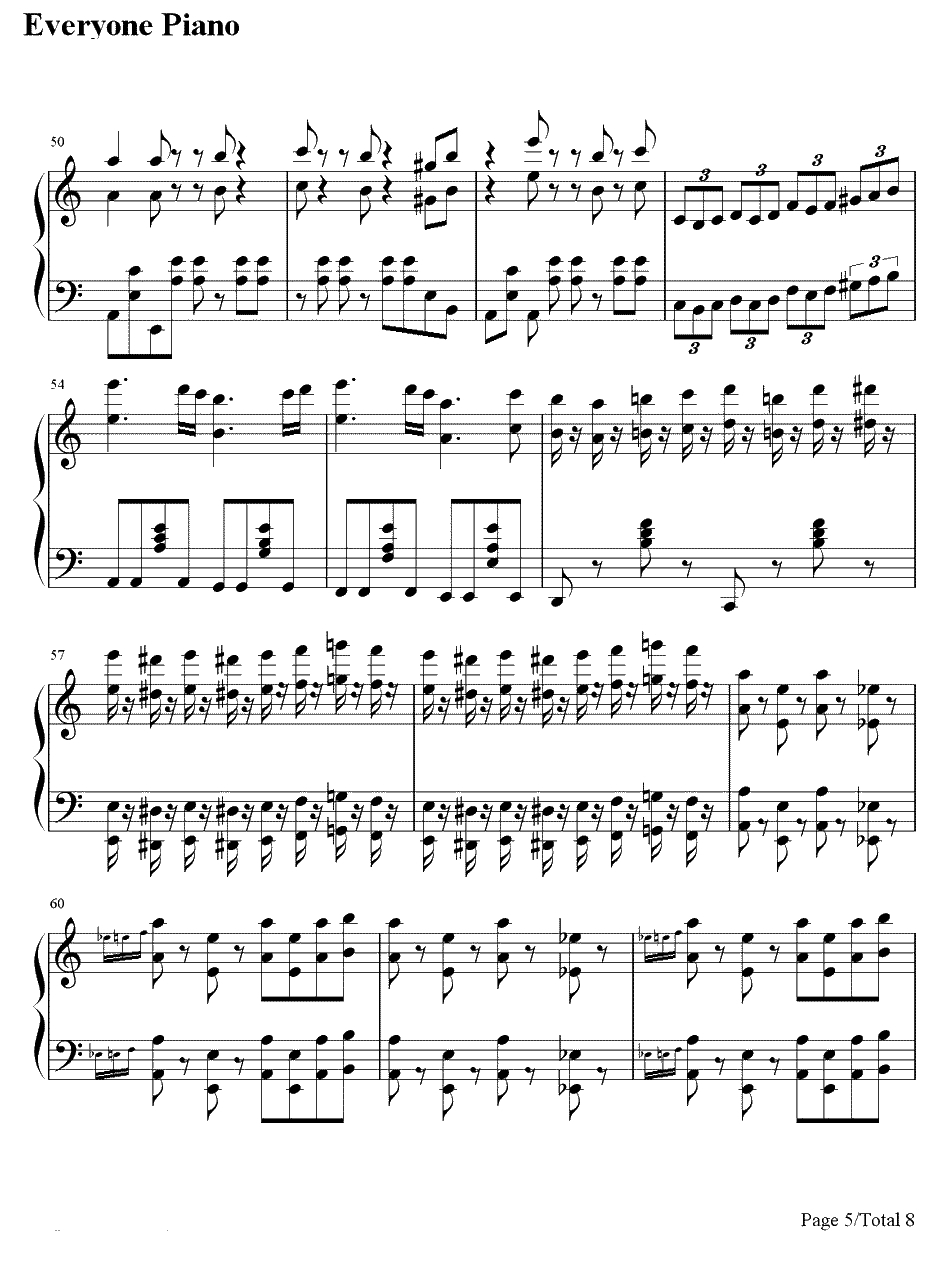 幽灵盛典2钢琴谱-Brandy-劲乐团的主题曲5