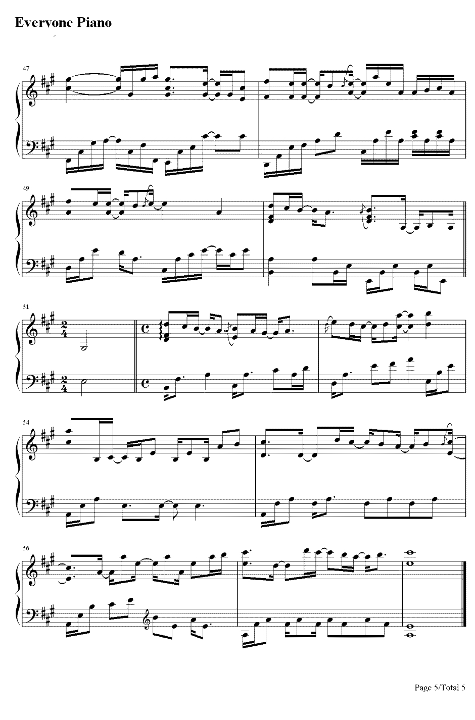 从窗口看到的风景钢琴谱-李闰珉Yiruma5