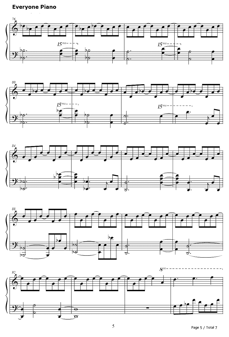 To Far Away Times钢琴谱-Yasunori Mitsuda-《超时空之轮》片尾曲5