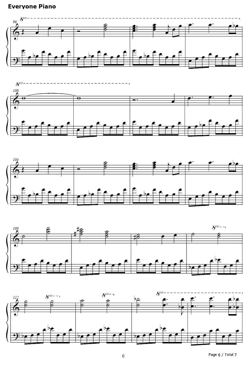 To Far Away Times钢琴谱-Yasunori Mitsuda-《超时空之轮》片尾曲6