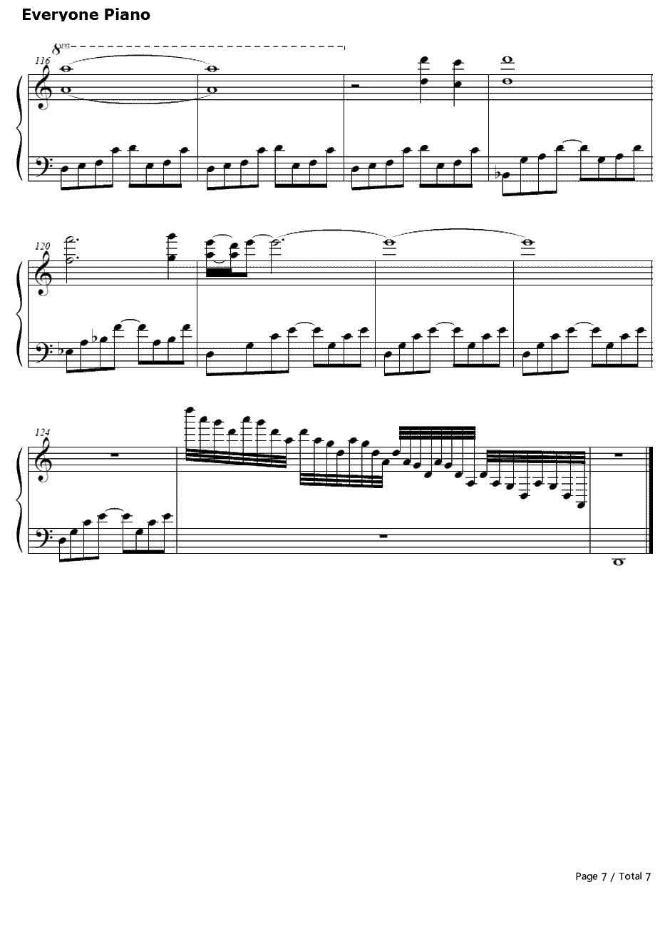 To Far Away Times钢琴谱-Yasunori Mitsuda-《超时空之轮》片尾曲7